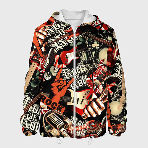 Мужская куртка Рок патерн / 3D-Белый – фото 1