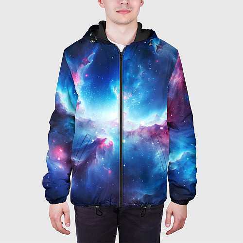 Мужская куртка Fascinating cosmic expanses / 3D-Черный – фото 3