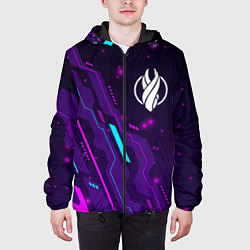 Куртка с капюшоном мужская Dead Space neon gaming, цвет: 3D-черный — фото 2