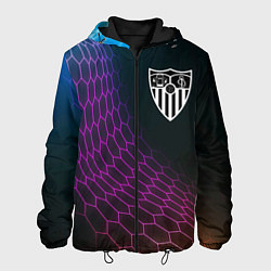 Куртка с капюшоном мужская Sevilla футбольная сетка, цвет: 3D-черный