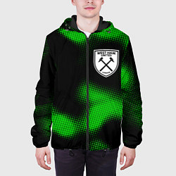 Куртка с капюшоном мужская West Ham sport halftone, цвет: 3D-черный — фото 2