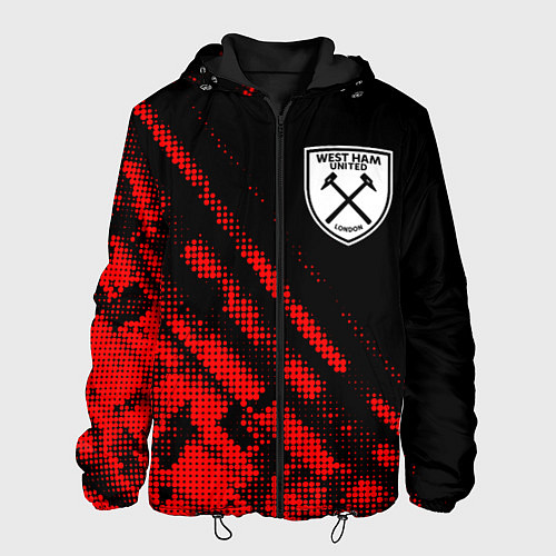 Мужская куртка West Ham sport grunge / 3D-Черный – фото 1