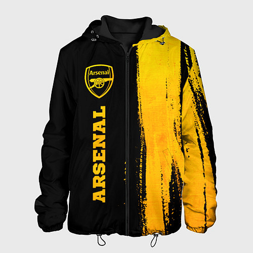 Мужская куртка Arsenal - gold gradient по-вертикали / 3D-Черный – фото 1