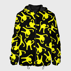 Куртка с капюшоном мужская Ъуъ съука pattern mem, цвет: 3D-черный