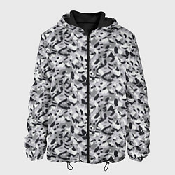 Куртка с капюшоном мужская Пикселированный городской серый камуфляж, цвет: 3D-черный