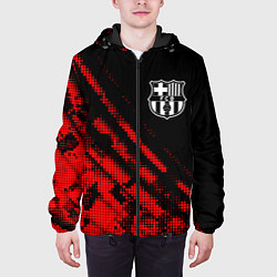 Куртка с капюшоном мужская Barcelona sport grunge, цвет: 3D-черный — фото 2