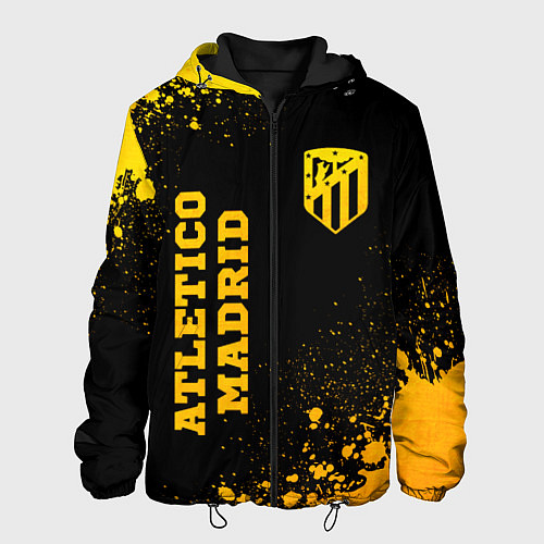 Мужская куртка Atletico Madrid - gold gradient вертикально / 3D-Черный – фото 1