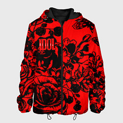 Куртка с капюшоном мужская Билли Айдол rock rose band, цвет: 3D-черный