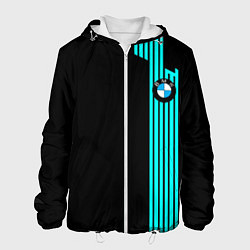Куртка с капюшоном мужская BMW sport line geometry, цвет: 3D-белый
