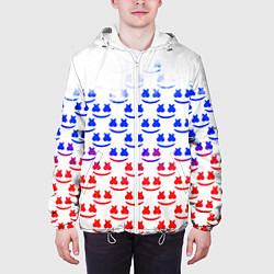 Куртка с капюшоном мужская Marshmello russia color, цвет: 3D-белый — фото 2