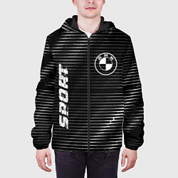 Куртка с капюшоном мужская BMW sport metal, цвет: 3D-черный — фото 2