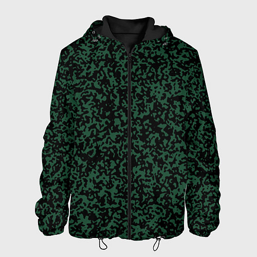 Мужская куртка Чёрно-зелёный пятнистый / 3D-Черный – фото 1
