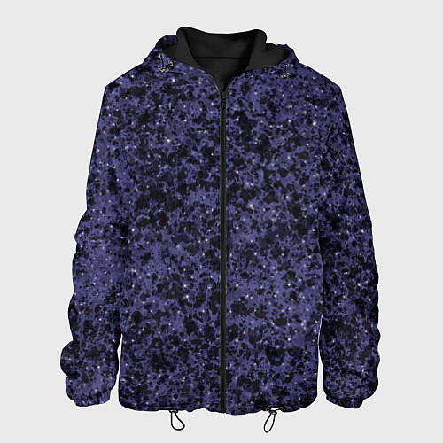 Мужская куртка Абстракция брызги фиолетовый / 3D-Черный – фото 1
