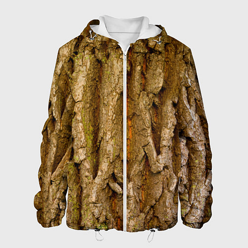 Мужская куртка Кора дерева текстура / 3D-Белый – фото 1