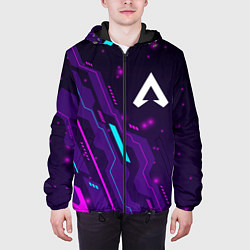Куртка с капюшоном мужская Apex Legends neon gaming, цвет: 3D-черный — фото 2