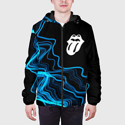 Куртка с капюшоном мужская Rolling Stones sound wave, цвет: 3D-черный — фото 2