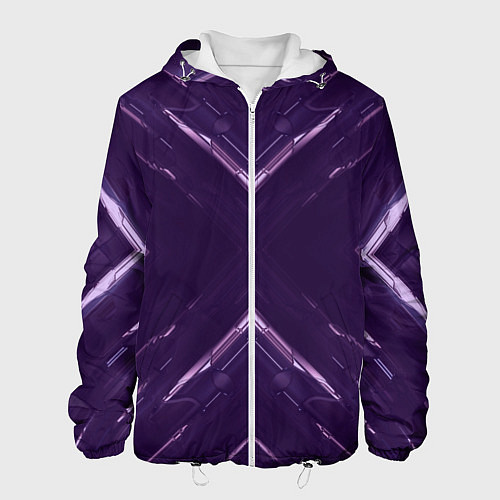 Мужская куртка Космические треугольники икс / 3D-Белый – фото 1