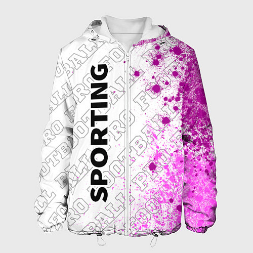 Мужская куртка Sporting pro football по-вертикали / 3D-Белый – фото 1