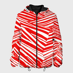 Куртка с капюшоном мужская Упавшая полоска, цвет: 3D-черный