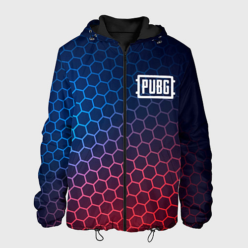 Мужская куртка PUBG неоновые соты / 3D-Черный – фото 1