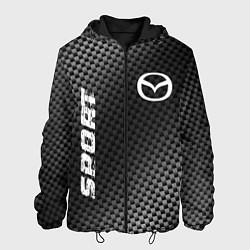 Куртка с капюшоном мужская Mazda sport carbon, цвет: 3D-черный