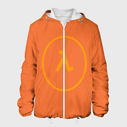 Куртка с капюшоном мужская Half-Life оранжевый, цвет: 3D-белый