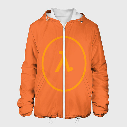Мужская куртка Half-Life оранжевый / 3D-Белый – фото 1