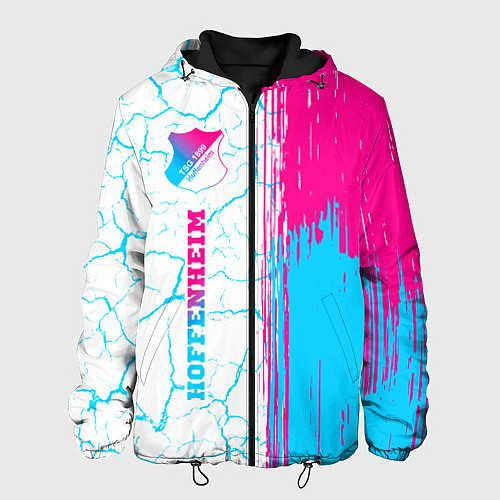 Мужская куртка Hoffenheim neon gradient style по-вертикали / 3D-Черный – фото 1