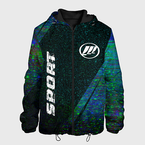 Мужская куртка Lifan sport glitch blue / 3D-Черный – фото 1