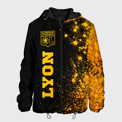 Мужская куртка Lyon - gold gradient по-вертикали / 3D-Черный – фото 1