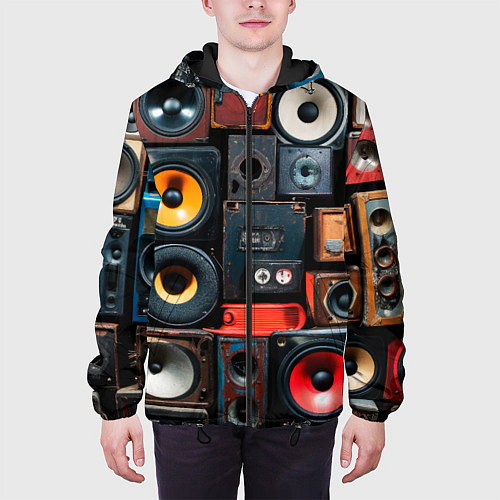 Мужская куртка Audio speaker / 3D-Черный – фото 3