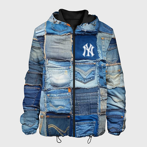 Мужская куртка Patchwork - New York yankees baseball team / 3D-Черный – фото 1