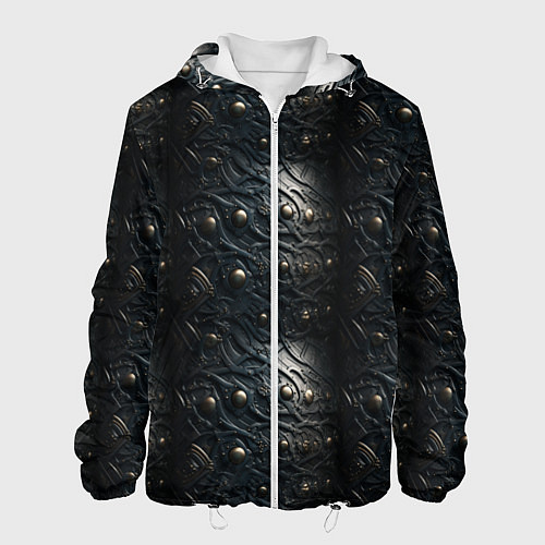 Мужская куртка Темная текстурная броня / 3D-Белый – фото 1