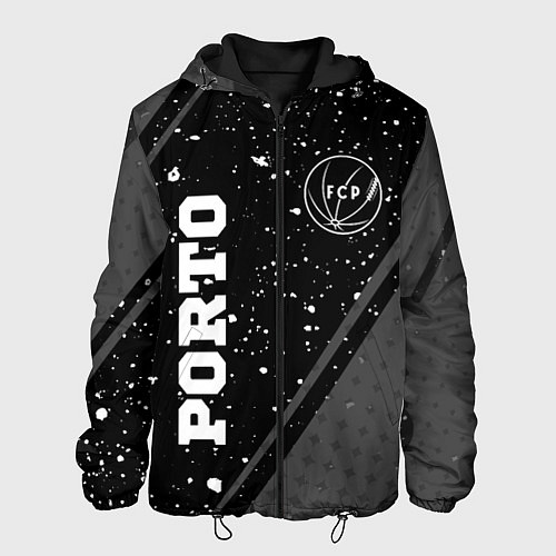 Мужская куртка Porto sport на темном фоне вертикально / 3D-Черный – фото 1