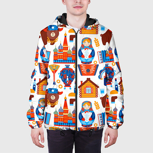 Мужская куртка Русские народные традиции / 3D-Черный – фото 3