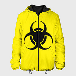 Куртка с капюшоном мужская Warning Danger Опасность паранормальных существ, цвет: 3D-черный