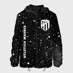 Куртка с капюшоном мужская Atletico Madrid sport на темном фоне вертикально, цвет: 3D-черный