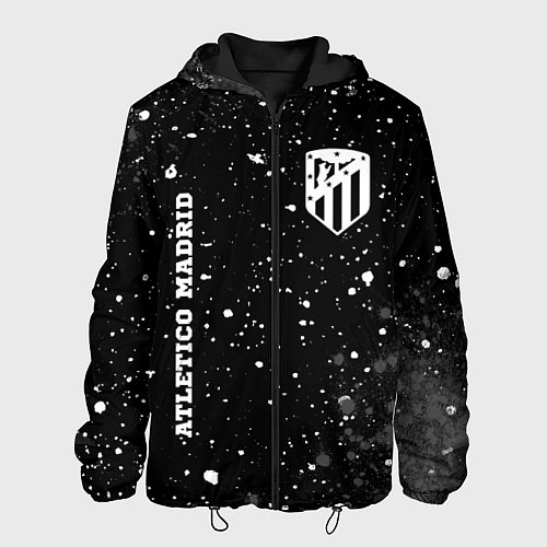 Мужская куртка Atletico Madrid sport на темном фоне вертикально / 3D-Черный – фото 1