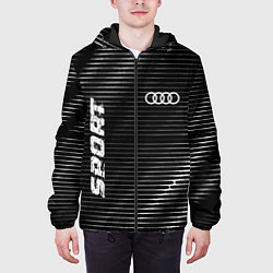 Куртка с капюшоном мужская Audi sport metal, цвет: 3D-черный — фото 2