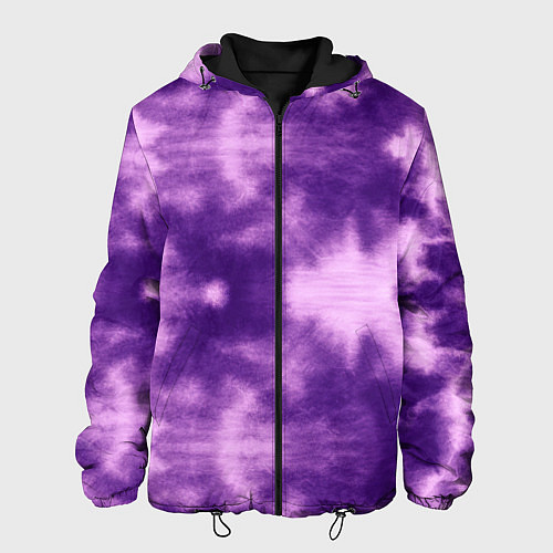 Мужская куртка Фиолетовый тайдай / 3D-Черный – фото 1
