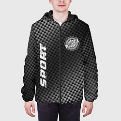 Куртка с капюшоном мужская Chrysler sport carbon, цвет: 3D-черный — фото 2