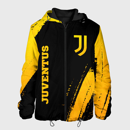 Мужская куртка Juventus - gold gradient вертикально / 3D-Черный – фото 1