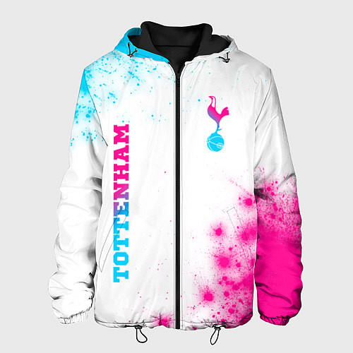 Мужская куртка Tottenham neon gradient style вертикально / 3D-Черный – фото 1