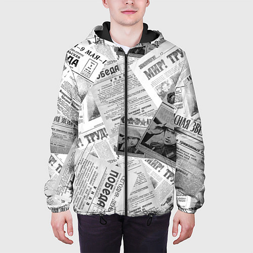 Мужская куртка Газеты 9 мая / 3D-Черный – фото 3