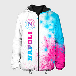 Куртка с капюшоном мужская Napoli neon gradient style по-вертикали, цвет: 3D-черный