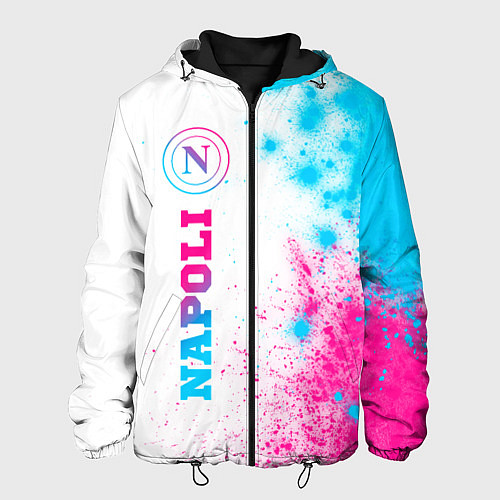 Мужская куртка Napoli neon gradient style по-вертикали / 3D-Черный – фото 1