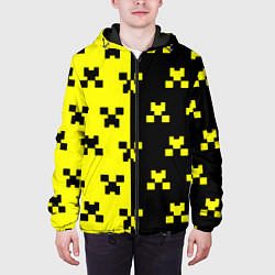 Куртка с капюшоном мужская Minecraft logo brend online, цвет: 3D-черный — фото 2