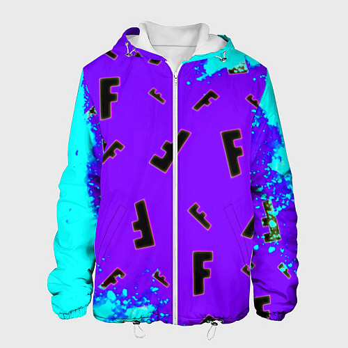 Мужская куртка Fortnite neon steel colors epic / 3D-Белый – фото 1