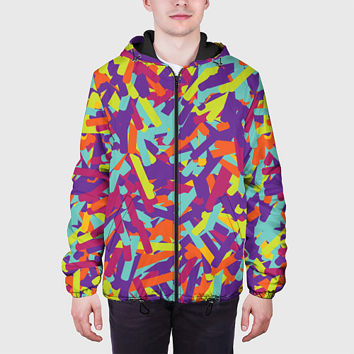 Мужская куртка Конфитти / 3D-Черный – фото 3
