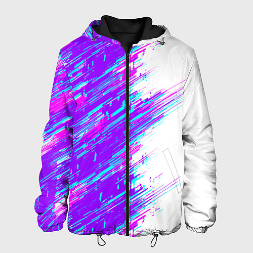 Мужская куртка Neon glitch / 3D-Черный – фото 1